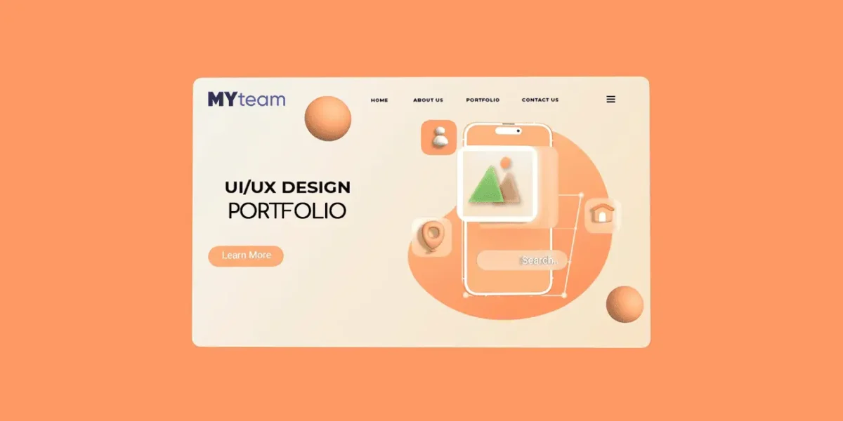 графічна ілюстрація сайту портфоліо
