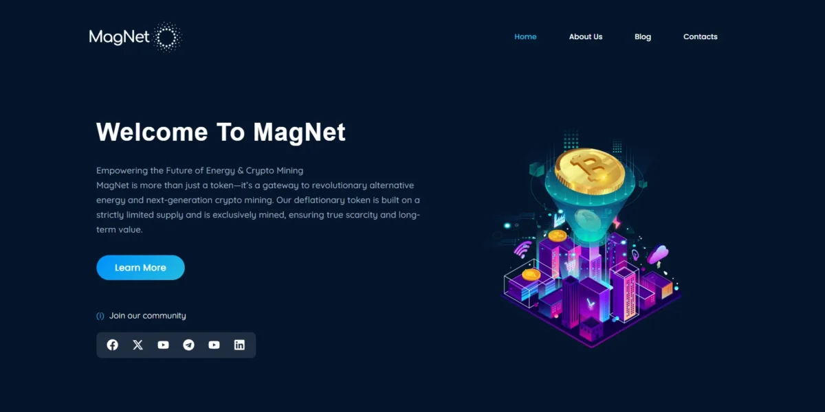 скріншот сайту magnet перший екран